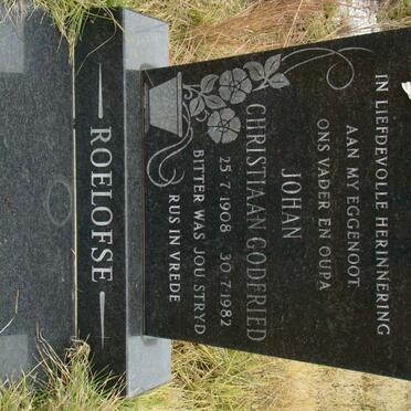 ROELOFSE Johan Christiaan Godfried 1908-1982