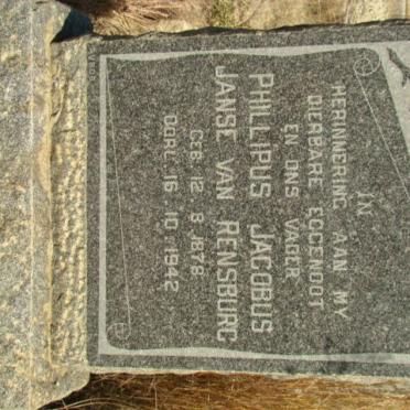 RENSBURG Phillipus Jacobus, Janse van 1878-1942