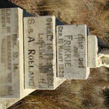 ROELAND Frikkie 1920-1921