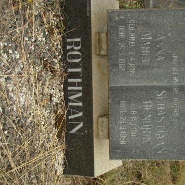 ROTHMAN Sebastiaan Hendrik 1888-1958 &amp; Anna Maria KRIEL 1890-1968