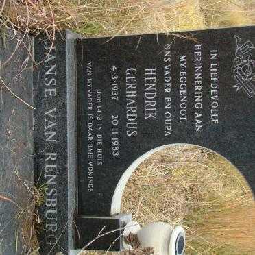 RENSBURG Hendrik Gerhardus, Janse van 1937-1983