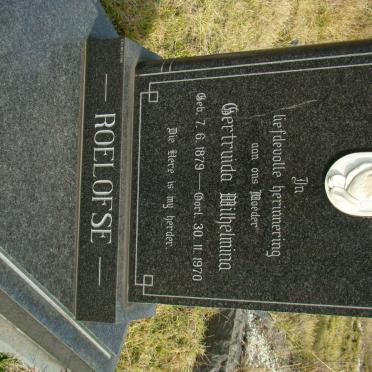 ROELOFSE Gertruida Wilhelmina 1879-1970