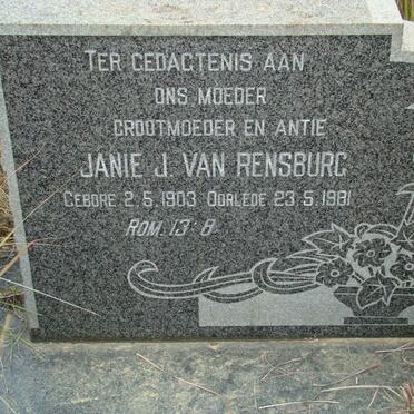 RENSBURG Janie J., van 1903-1981
