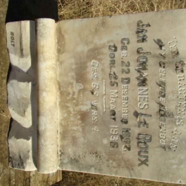 ROUX Jan Johannes, le 1893-1936