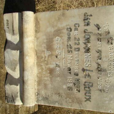 ROUX Jan Johannes, le 1893-1936