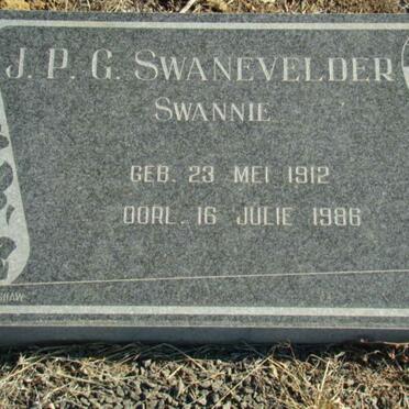 SWANEVELDER J.P.G. 1912-1986