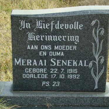 SENEKAL Meraai 1915-1992