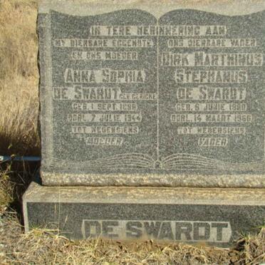 SWARDT Dirk Marthinus Stephanus, de 1880-1966 &amp; Anna Sophia GERICKE 1886-1944
