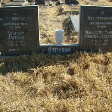 STRYDOM Adriaan Jacobus 1923-1985 &amp; Huibrecht Maria Johanna Elizabeth 1925-1996