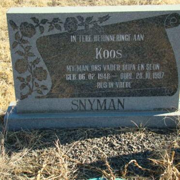 SNYMAN Koos 1948-1997