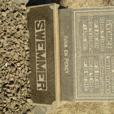 SWEMMER Frans Adriaan 1856-1897 &amp; Dirkie Cornelia Lombard HUMAN 1861-1942