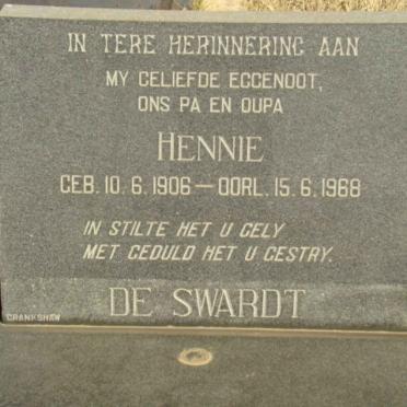 SWARDT Hennie, de 1906-1968