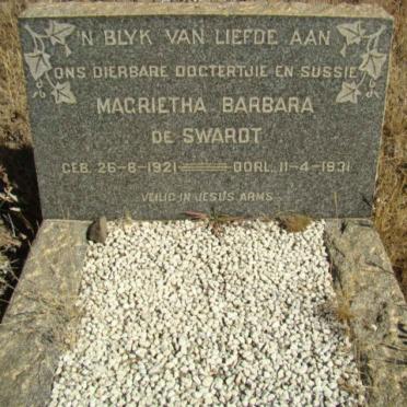 SWARDT Magrietha Barbara, de  1921-1931