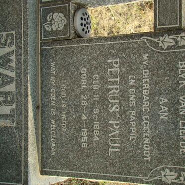 SWART Petrus Paul 1884-1956