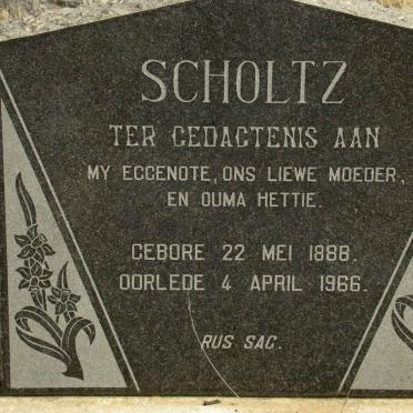 SCHOLTZ Hettie 1888-1966