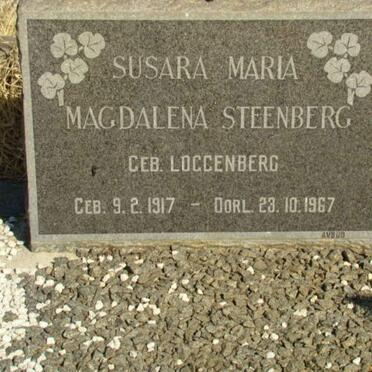 STEENBERG Susara Maria Madalena nee LOGGENBERG 1917-1967