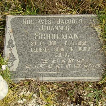 SCHOEMAN Gustavus Jacobus Johannes 1966-1988