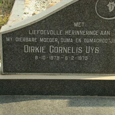 UYS Dirkie Cornelis 1879-1973