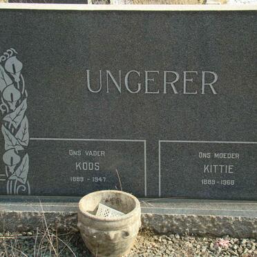 UNGERER Koos 1889-1947 &amp; Kittie 1889-1968