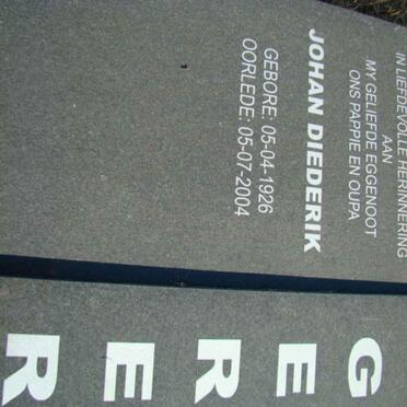 UNGERER Johan Diederik 1926-2004 &amp; Judith Jacoba 1927- 