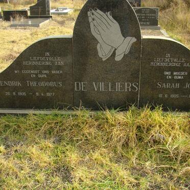 VILLIERS Hendrik Theodorus, de 1905-1977 &amp; Sarah Johanna 1905-1989