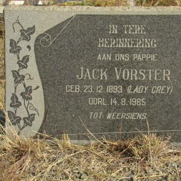 VORSTER Jack 1893-1965