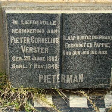 VERSTER Pieter Cornelius 1892-1945