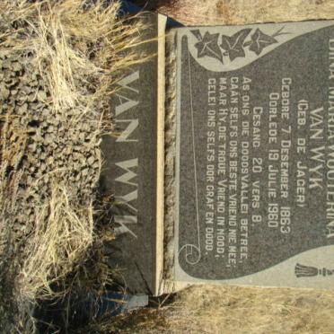 WYK Dina Maria Wouterina, van nee DE JAGER 1863-1960