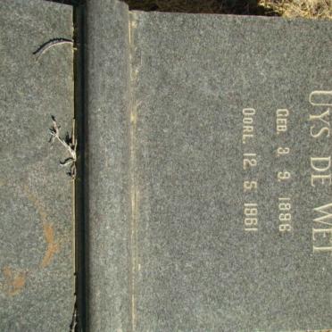 WET Uys, de 1896-1961