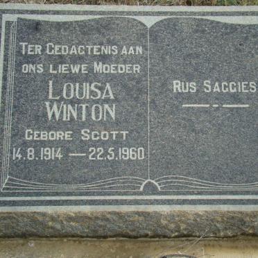 WINTON  Louisa nee SCOTT 1914-1960
