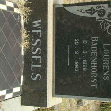 WESSELS Lourens Badehorst 1886-1963