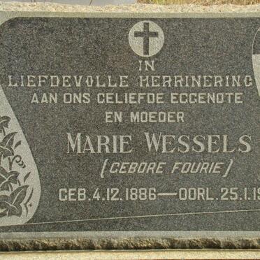 WESSELS Marie nee FOURIE 1886-1963