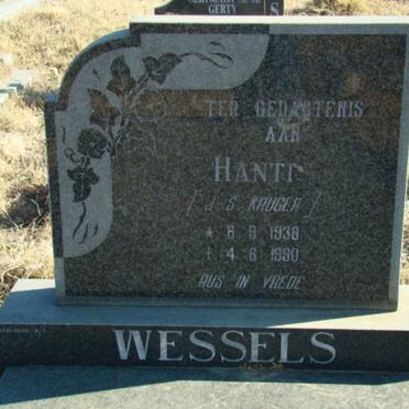 WESSELS J.S. nee KRUGER 1938-1990