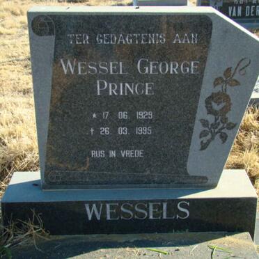 WESSELS Wessel George Prince 1929-1995