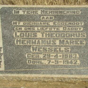 WESSELS Louis Theodorus Hermanus Maree 1883-1942