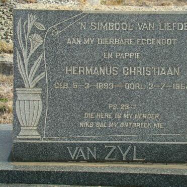 ZYL Hermanus Christiaan, van 1893-1954