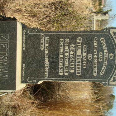 ZIETSMAN Paul Hendrik 1859-1931