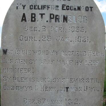 PRINSLOO A.B.T. 18?5-1931