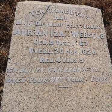 WESSELS Adrian Izak 1867-1920