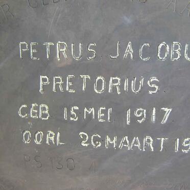 PRETORIUS Petrus Jacobus 1917-1931