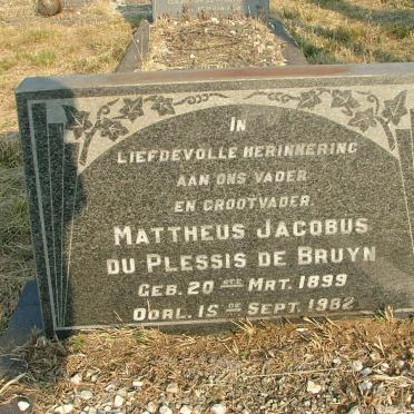 BRUYN Mattheus Jacobus Du Plessis, de 1899-1982