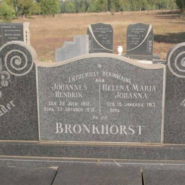 BRONKHORST Johannes Hendrik 1912-1975 &amp; Helena Maria Johanna 1913-