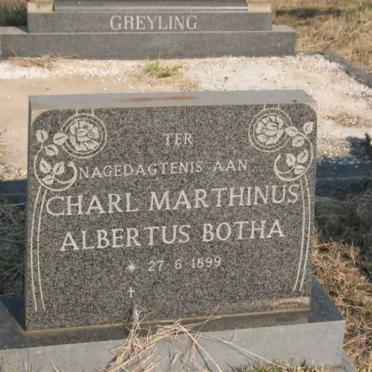 BOTHA Charl Marthinus Albertus 1899-