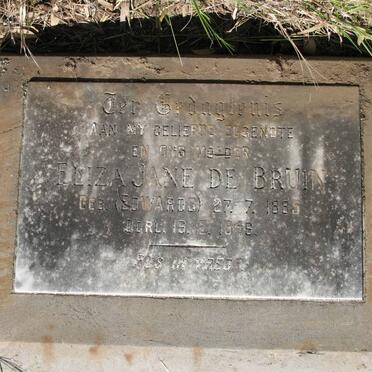 BRUIN Eliza Jane, de nee EDWARDS 1885-1946