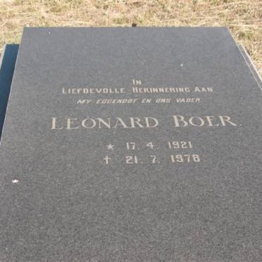 BOER Leonard 1921-1978