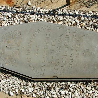 CLOETE Germina Cornelia 1915-1916