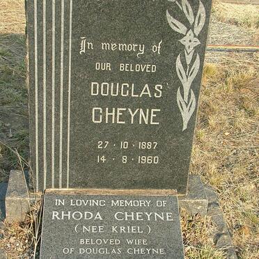 CHEYNE Douglas 1887-1960 &amp; Rhoda KRIEL 1891-1976