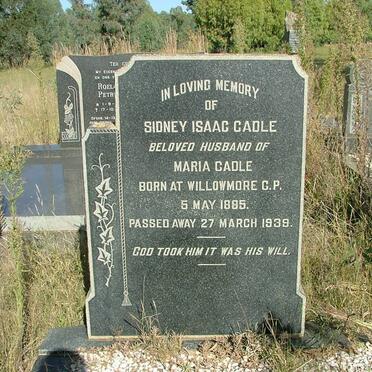 CADLE Sidney Isaac 1885-1939