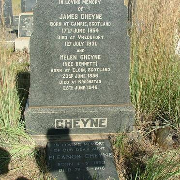 CHEYNE James 1854-1931 &amp; Helen BENNETT 1856-1946 :: CHEYNE Eleanor 1890-1976