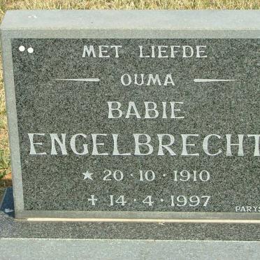 ENGELBRECHT Babie 1910-1997